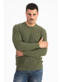 Girocollo a treccia uomo in 100% Cashmere 4 fili