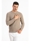 Girocollo a coste uomo 100% Cashmere 4 fili