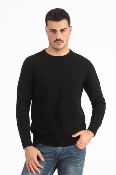 Girocollo basic uomo in 100% Cashmere