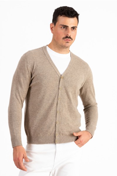 Cardigan con bottoni uomo in 100% Cashmere