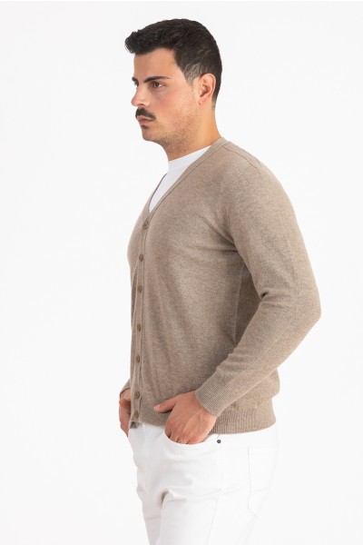 Cardigan con bottoni uomo in 100% Cashmere